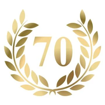 Gold laurel 70 Stock Illustration