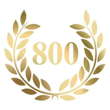 Gold laurel 800 Stock Illustration