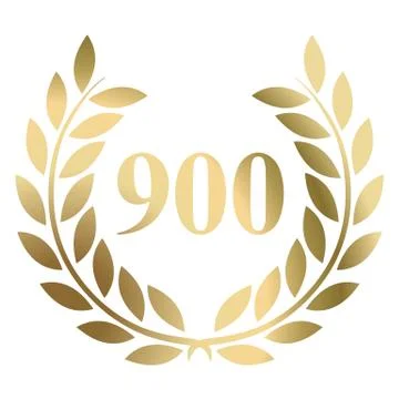 Gold laurel 900 Stock Illustration