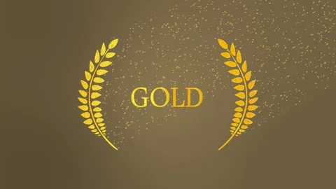 Gold Laurel Wind Dissolve Video stock 129200378