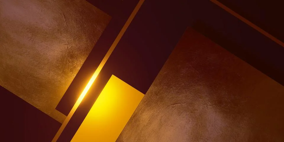 Gold leaf texture background black and yellow frame floor level elegant power Stock Illustration