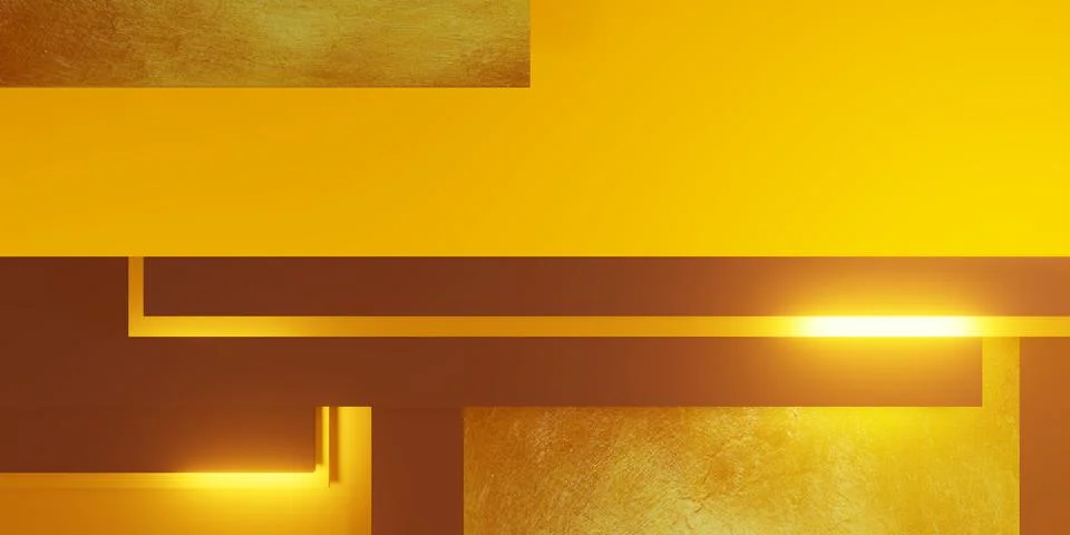 Gold leaf texture background black and yellow frame floor level elegant power Stock Illustration