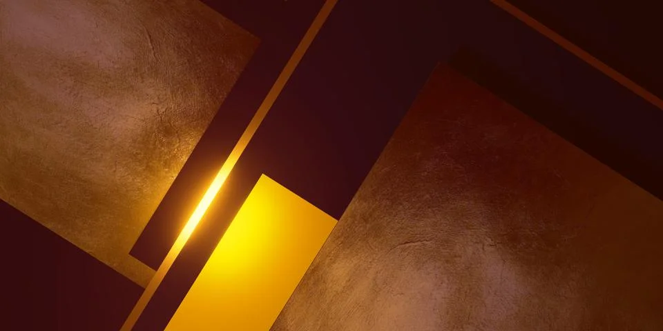 Gold leaf texture background black and yellow frame floor level elegant pow.. Illustrazione stock