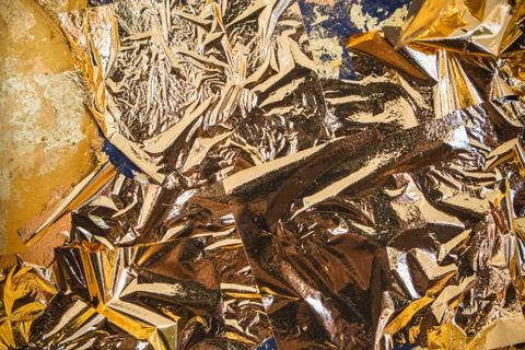 Gold leaf texture Stock Photos