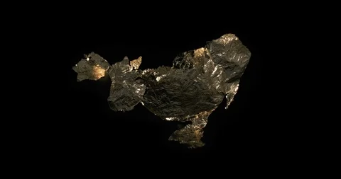 Gold Leaf Turning on Black Stock Footage 105321379