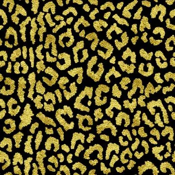 Gold leopard pattern Illustrazione stock