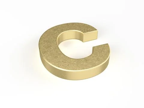 Gold letter C Stock Illustration