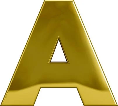 Gold Letter A Stock Illustration