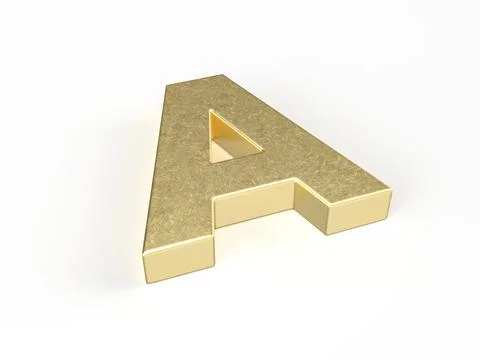 Gold letter A Stock Illustration
