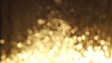 Gold light bokeh sunset reflected on a river Stock Footage 88698608