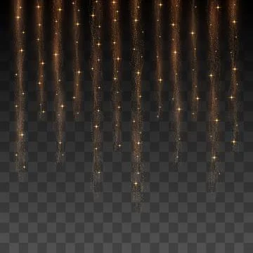 Gold Light Effect. Vector Glitter Particles Stock Illustration