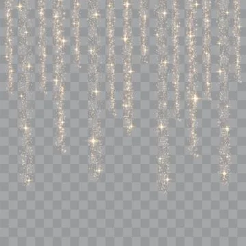 Gold Light Effect. Vector Glitter Particles Stock Illustration