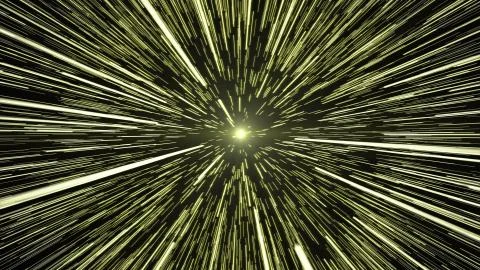 Gold Light Hyperspace Stock Illustration