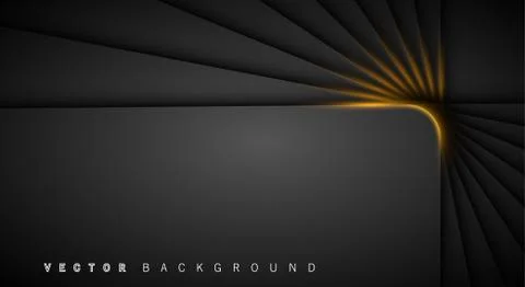 Gold light line shadow dark grey luxury background Stock Illustration