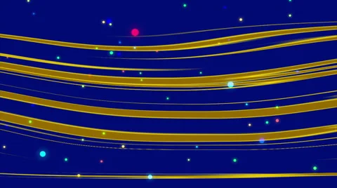Gold light, multi colored particle element, blue background, loop Stock Footage 44050590