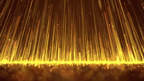 Gold Light Streak Particles Rising 動画素材 335873867