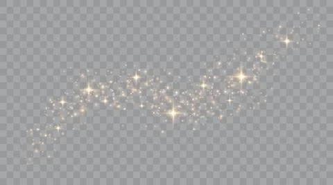 Gold Light. Vector Glitter Particles Stock Illustration