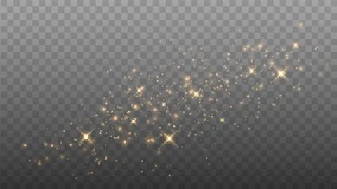 Gold Light. Vector Glitter Particles Stock Illustration