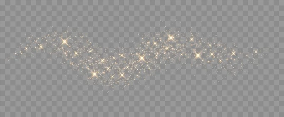 Gold Light. Vector Glitter Particles Stock Illustration