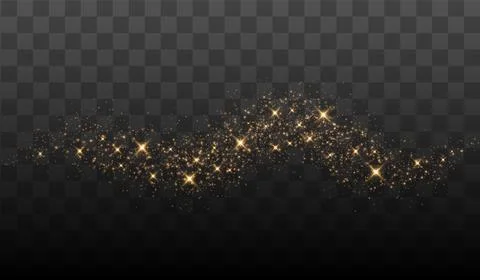 Gold Light. Vector Glitter Particles Stock Illustration