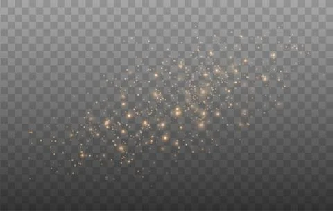Gold Light. Vector Glitter Particles Stock Illustration