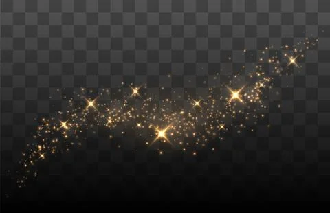 Gold Light. Vector Glitter Particles Stock Illustration