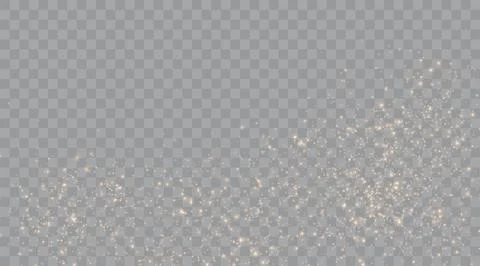 Gold Light. Vector Glitter Particles Stock Illustration