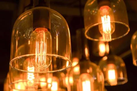 Gold lighting decoration Stock Photos