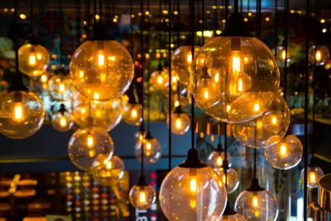 Gold lighting decoration Stock Photos