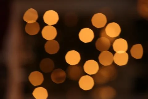 Gold lights. Close up Stock Photos