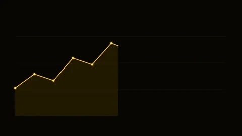 Gold Line Graph Draw Animation Loop Background Stock Footage 342611814