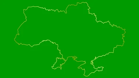 Gold line map green Stock Footage 231414392