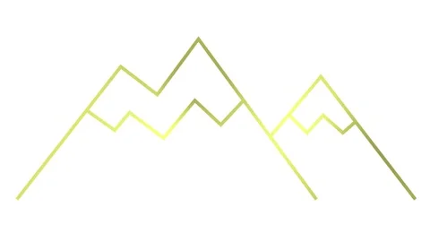 Gold line mountain white Stock Footage 293457174