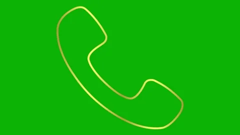 Gold line phone green Stock Footage 252196851