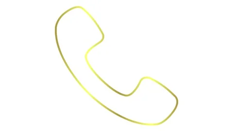 Gold line phone white Stock Footage 252196849