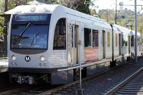 Gold line train Stock Photos