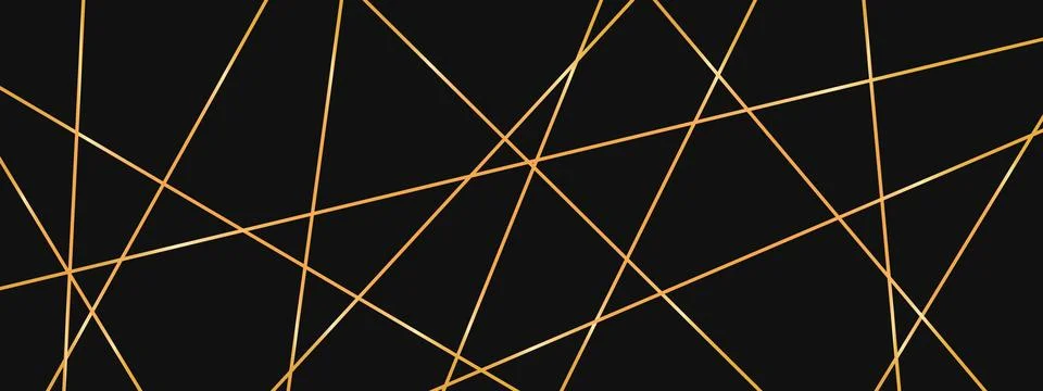 Gold linear pattern with chaotic and irregular lines. Abstract luxury bg. Stock Illustration
