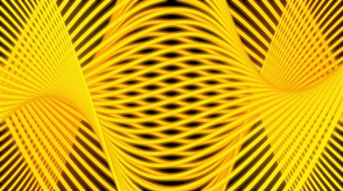 Gold lines and black background, loop Stock Footage 58918087