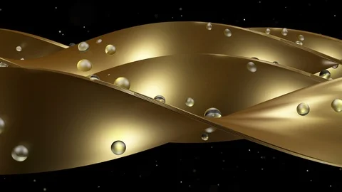 Gold Lines with Drops. Loop Background Stock-Footage 103356733