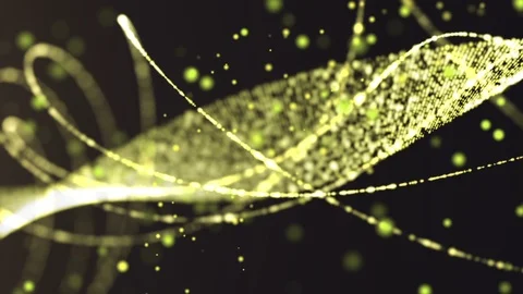 Gold Lines with Particles Loop Background Stock Footage 90983391