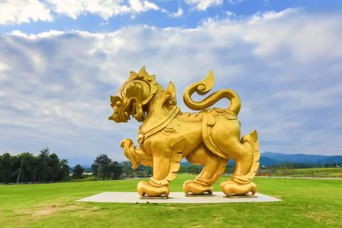 Gold lion Stock Photos