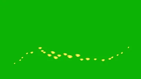 Gold lips wave green Stock Footage 257203560