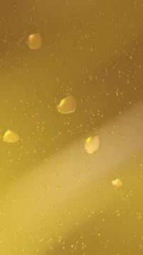 Gold liquid drops on a surface. Stock Illustration