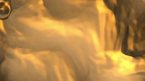 Gold liquid loop background, abstract loop motion background Stock Footage 45290912