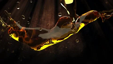 Gold Liquid Reveal Abstract Background Stock Footage 201227146