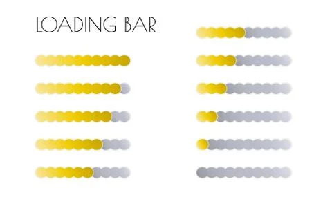 Gold loading bars Stock Illustration