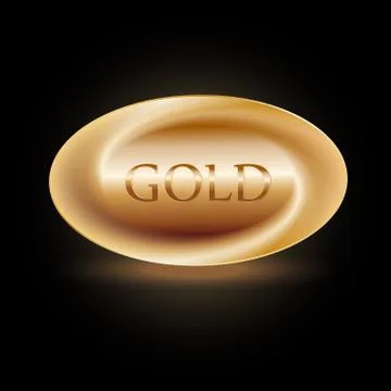 Gold logo on a black background Stock Illustration