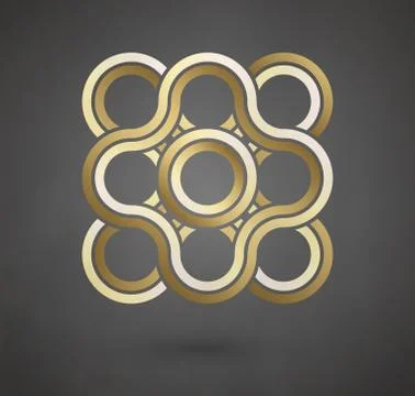 Gold logo design. Vector sign for business company. Luxury gold sign. EPS 10 Illustrazione stock