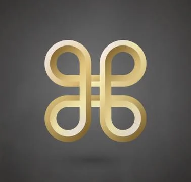 Gold logo design. Vector sign for business company. Luxury gold sign. EPS 10 Illustrazione stock