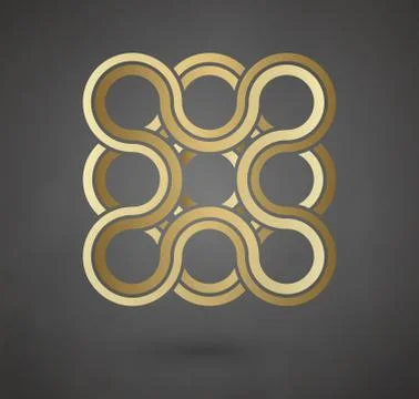 Gold logo design. Vector sign for business company. Luxury gold sign. EPS 10 Illustrazione stock